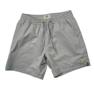 Marine Layer Men's Stretch Drawstring Grey Lined Swim Trunks Shorts Size S